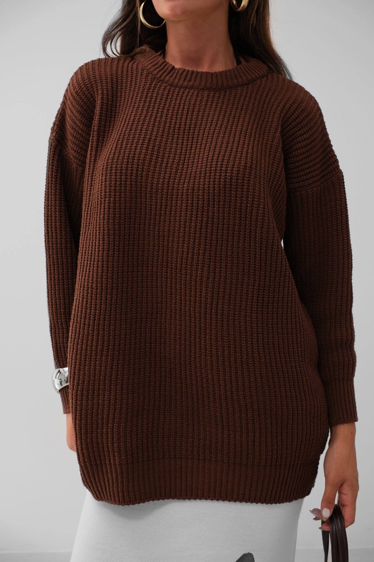 Oversize Brauner Strickpullover!