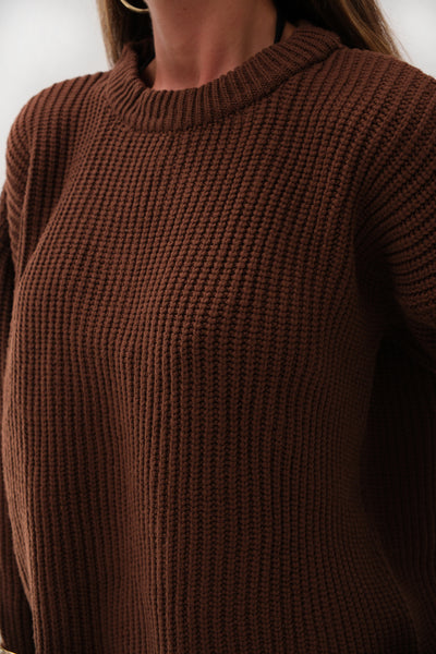 Oversize Brauner Strickpullover!