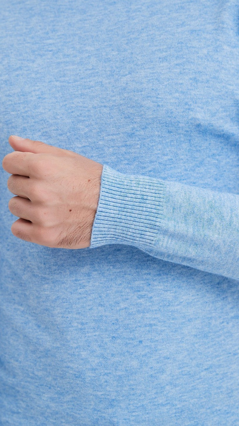 Kaschmir Rollkragenpullover in Blau!