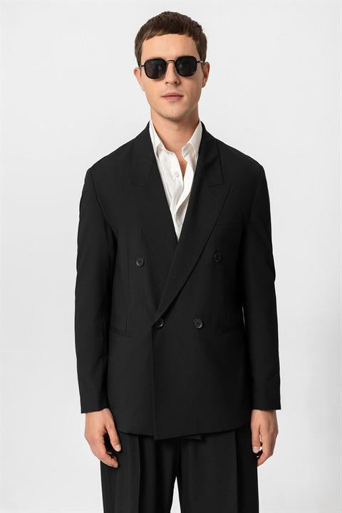Ein-Knopf Doppelreiher Herren Blazer Jacke!